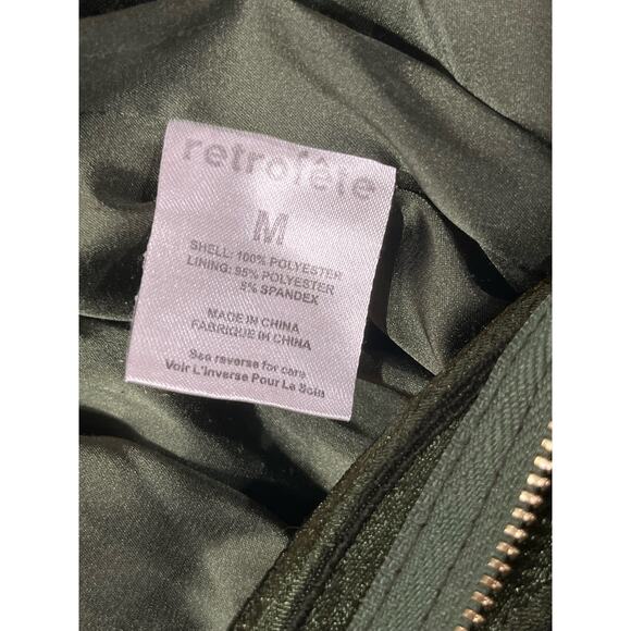 Retrofête‎ Jana Green Zebra Jana Plunging Double Breasted Blazer Sexy Romper Med - Picture 10 of 14